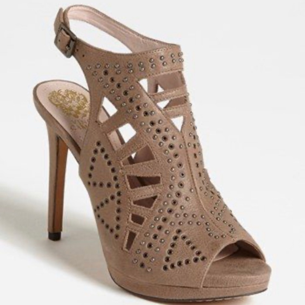 Vince Camuto Cassi suede studded slingback heels